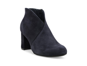 Melluso Stivaletto Blu Navy in Camoscio con Tacco e Zip Interna