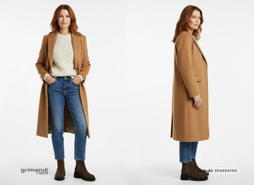 Look stratificato con stivaletti Melluso camoscio marrone - AI-Generated Model