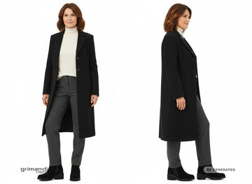 Look impeccabile con stivaletti Melluso camoscio nero vernice - AI-Generated Model