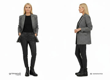 Look metropolitano con stivaletti Melluso neri - AI-Generated Model
