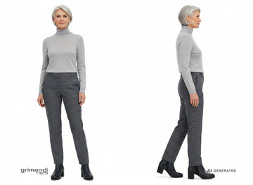 Look sofisticato con stivaletti Melluso blu - AI-Generated Model
