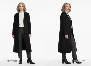 Look elegante con stivaletti Melluso pelle nera tacco blocco - AI-Generated Model