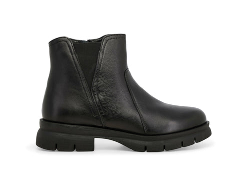 Melluso Stivaletto Casual Nero in Pelle con Zip e Carrarmato 034345Z-249714