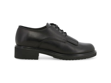 Melluso Scarpe Stringate Donna in Pelle Nera con Frangia R35503Q-263006