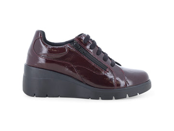 Melluso Scarpe Stringate Donna in Vernice Bordeaux con Zeppa K55308-261401