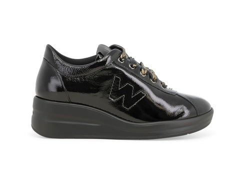 Melluso Con stringhe Donna in Vernice Nera con Zeppa R25656Q-262395