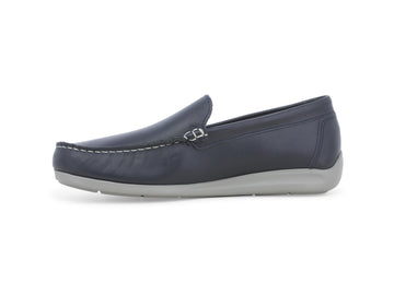 Melluso Mocassino Pelle Blu - Dettaglio laterale U18030Q-255625