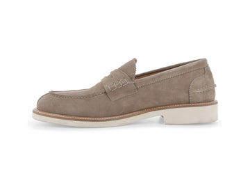 Melluso Mocassino Camoscio Beige - Dettaglio laterale U0890Q-260160