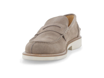 Melluso Mocassino Camoscio Beige - Dettaglio punta U0890Q-260160