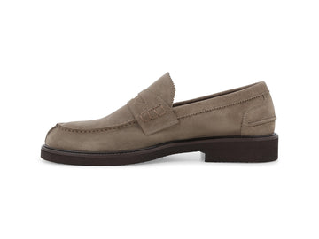 Melluso Mocassino Camoscio Beige - Dettaglio laterale U0890Q-260162