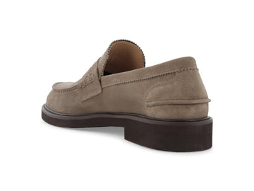 Melluso Mocassino Camoscio Beige - Dettaglio tacco U0890Q-260162
