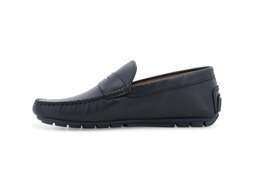 Melluso Mocassino Pelle Blu - Dettaglio laterale U16038-257220