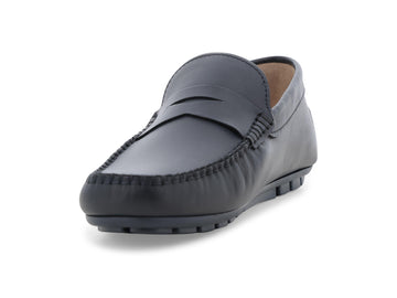 Melluso Mocassino Pelle Blu - Dettaglio punta U16038-257220