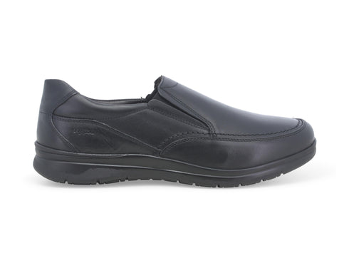 Melluso Uomo Scarpa Bassa Senza Stringhe Tomaia Pelle Nera U41125-231189