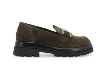 Melluso Mocassino Carrarmato Tomaia Camoscio Verde R45383-239346