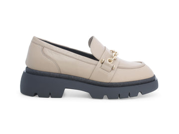 Melluso Donna Mocassini Invernali con Morsetto Tomaia Pelle Beige Marmo R45371-228510