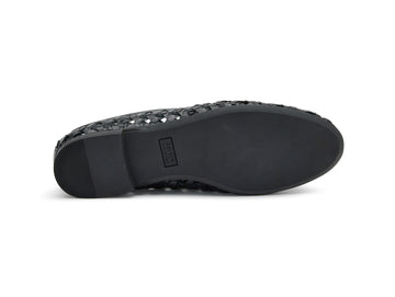 Frau Low Heel Loafers with Woven Leather Tassels