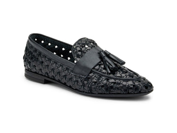 Frau Low Heel Loafers with Woven Leather Tassels