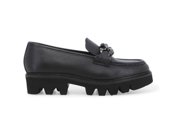 Melluso Mocassini Donna Moda Suola Carrarmato Tomaia Pelle Nera K36027W-247158