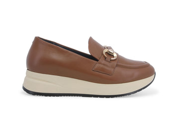 Melluso Mocassini Invernali con Accessorio Morsetto Tomaia Pelle Marrone R25077-238934