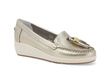 Melluso Summer Loafers with Wedge Leather Upper