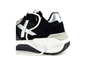 Munich Nexa Women's Sneakers in Black and Silver