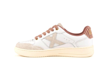 Munich Women's Sneakers Legit 131 in White and Dusty Rose