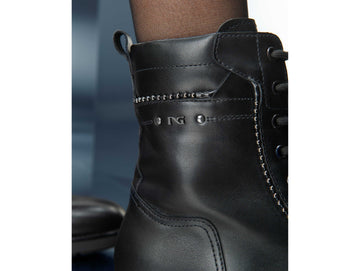 Nero Giardini Combat boots Embossed Details Medium Heel Leather Upper