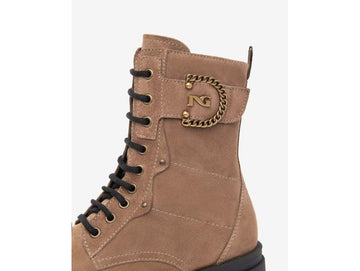 Nero Giardini Anfibio Suola Platform Zeppa Tomaia Camoscio