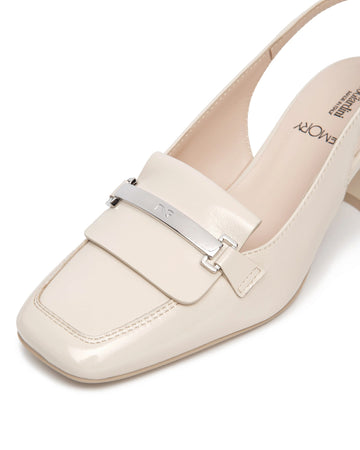NeroGiardini Women's Beige Leather Slingback Spring Summer