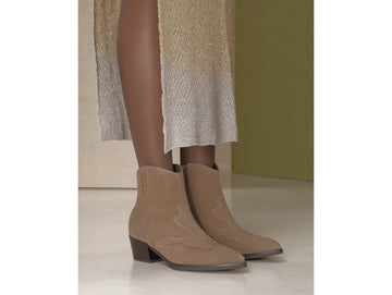 NeroGiardini Suede Western Boots with Micro Studs