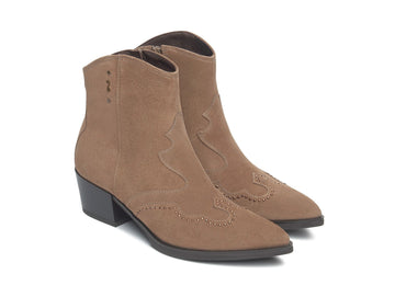NeroGiardini Suede Western Boots with Micro Studs