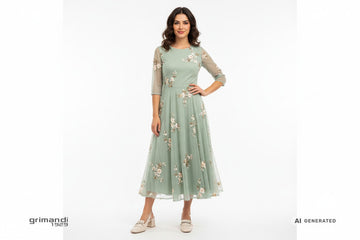 Outfit Cerimonia Slingback Beige - AI-Generated Model