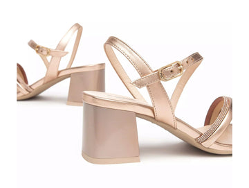 NeroGiardini Sandali Eleganti Donna Glitter Pharad Tacco Medio