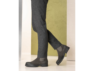 NeroGiardini Men's Grey Suede Chelsea Boots