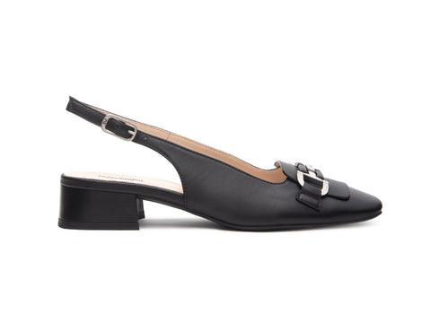 NeroGiardini Décolleté Primavera Estate Tacco Basso in Pelle Nera e512330d-100