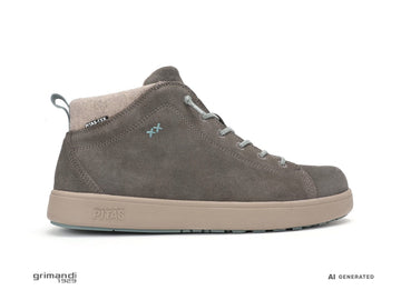 Pitas Austin Tortora Polacchino A/I Camoscio Water-Resistant - AI-Generated Model