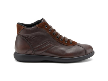 Frau Uomo Polacchini Made in Italy Stringati Pelle Marrone 27N8