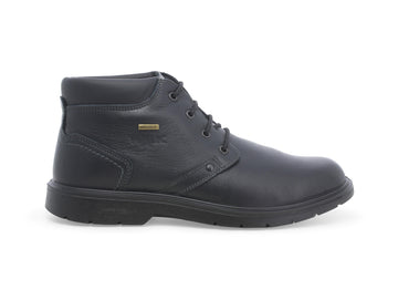 Melluso Uomo Polacchini Comodi Impermeabili in Pelle Nera U15454D-229526