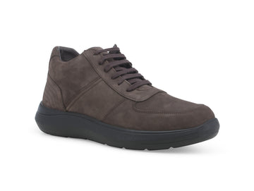 Melluso Men's Mid Lace-Up and Zip Suede Upper Shoes