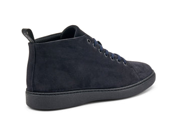 Men's High-Top Suede Boots in Blue