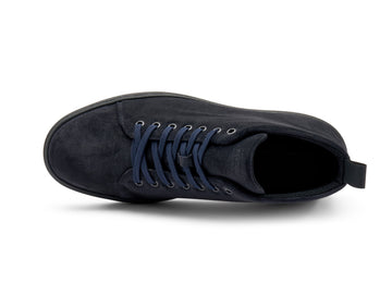 Men's High-Top Suede Boots in Blue