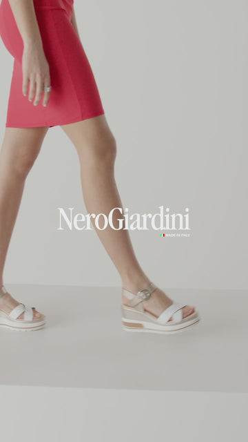 NeroGiardini Sandals with Strap and Wedge Leather Upper