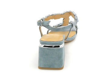 Alma en Pena Summer Jewel Sandals Medium Heel Suede Upper