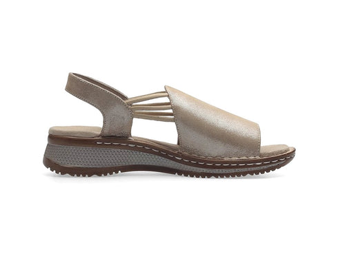 Ara Hawaii Sandali Comodi Calzata G Zeppa Tomaia Pelle Beige Sand 29005-18
