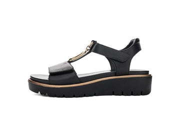 Ara Sandalo Donna Bilbao Pelle Nera HighSoft con Zeppa