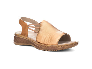 Ara Hawai 2.0 Women's Sandal in Metallic Leather with Elastic