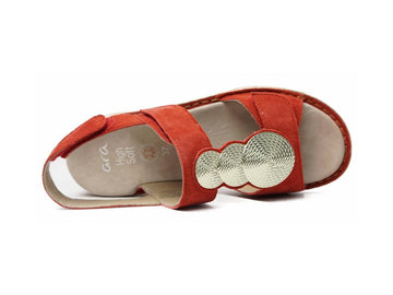 Ara Hawaii Comfort Sandals 3 Straps Wedge Suede Upper