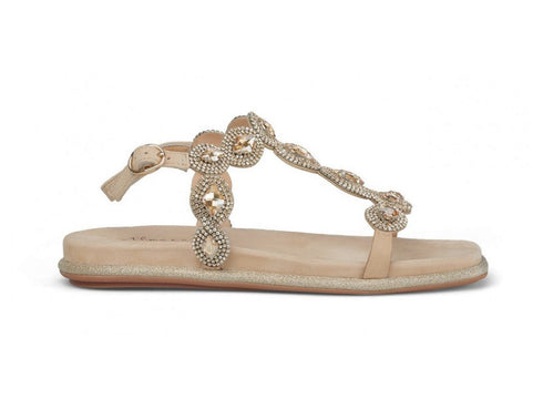 Alma en Pena Sandali Bassi Gioiello Tomaia Camoscio Beige V23380