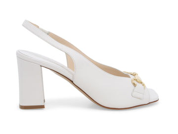Melluso Sandali Eleganti con Morsetto oro tomaia Pelle Bianca S420D-222727